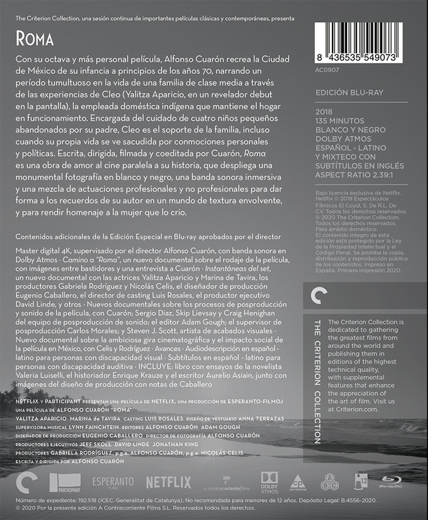 Más información de Roma en Blu-ray 4