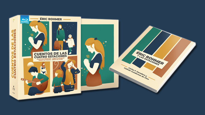 Diseño del estuche con los Cuentos de las Cuatro Estaciones en Blu-ray