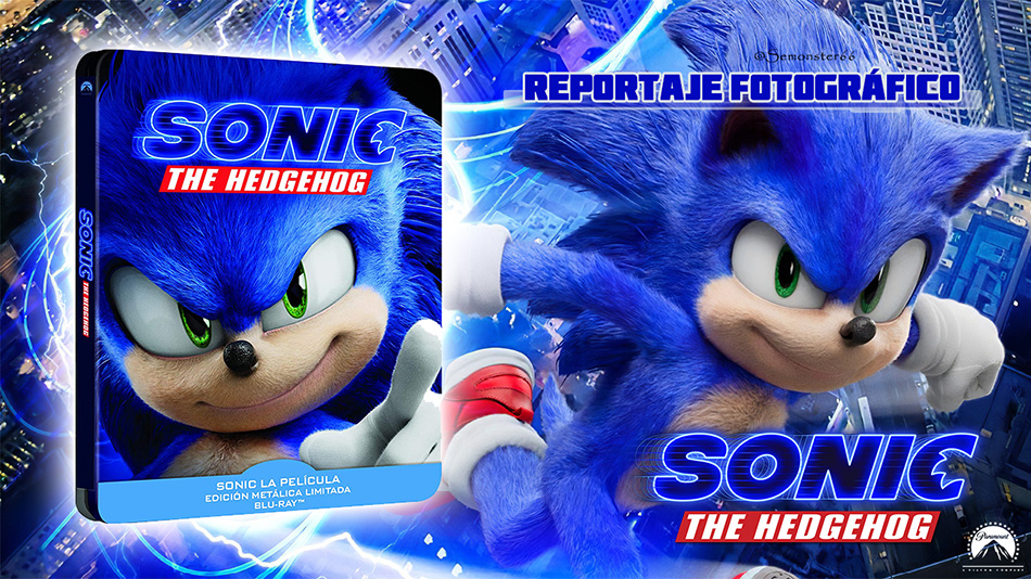 Fotografías del Steelbook de Sonic. La Película en Blu-ray