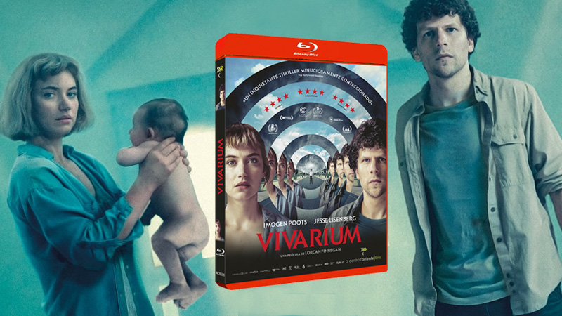 Vivarium en Blu-ray con caja roja y el corto que dio origen a la película