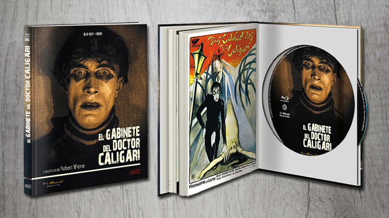 Edición con forma de libro de El Gabinete del Dr. Caligari en Blu-ray