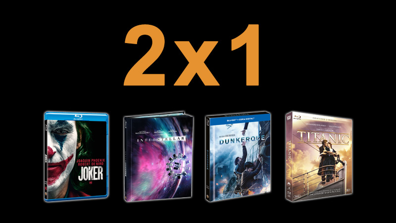 Oferta: 2x1 en películas en Blu-ray de Warner y 20th Century Fox