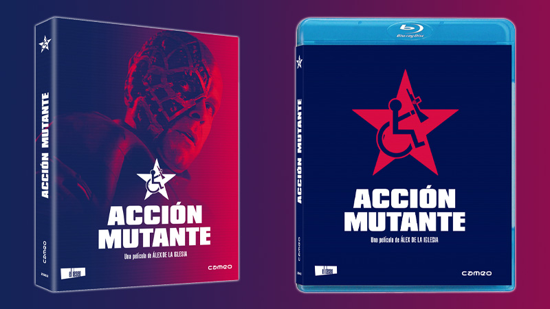 Diseño de la funda y la portada interior de Acción Mutante en Blu-ray