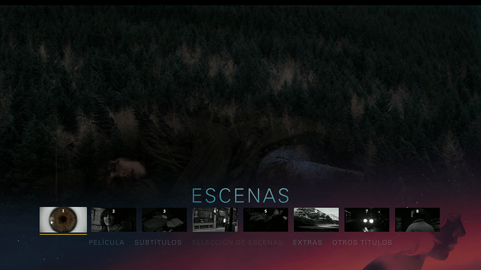 Capturas de imagen y menús del Blu-ray de Under the Skin 2