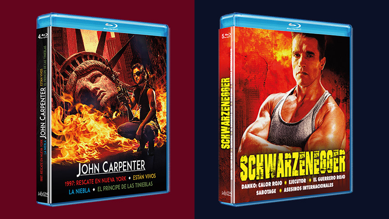 Packs de películas en Blu-ray de John Carpenter y Arnold Schwarzenegger