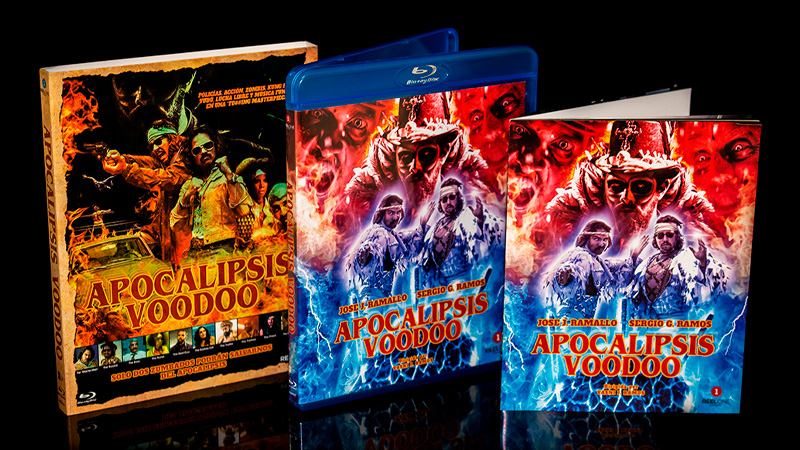 Fotografías del Blu-ray con funda y libreto de Apocalipsis Voodoo