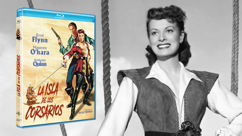 La Isla de los Corsarios en Blu-ray, con Maureen O'Hara y Errol Flynn 
