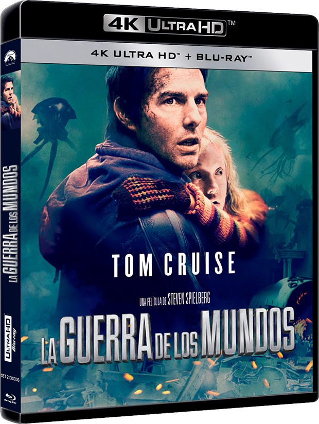 Diseño de la carátula de La Guerra de Los Mundos en Ultra HD Blu-ray 1