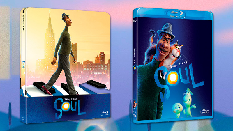 Diseño del Steelbook de Soul y de la edición sencilla en Blu-ray