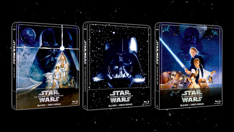 Nuevos Steelbook de los episodios 4 a 6 de Star Wars en Blu-ray