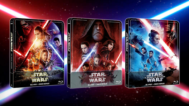 Nuevos Steelbook de los episodios 7 a 9 de Star Wars en Blu-ray