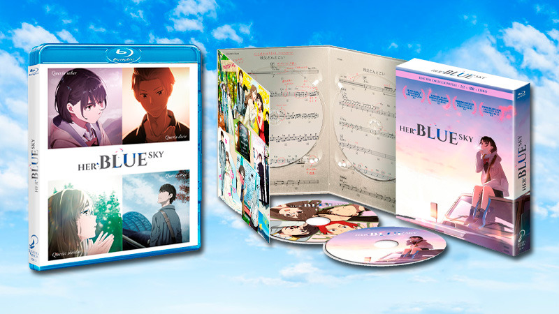 Blu-ray sencillo y coleccionista para el anime Her Blue Sky
