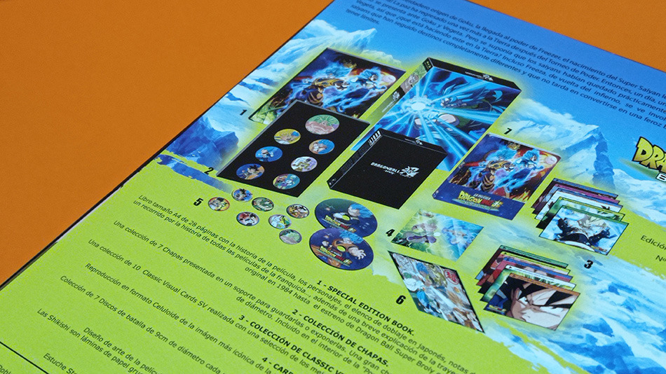 Fotografías de la edición coleccionista A4 de Dragon Ball Super Broly en Blu-ray 7