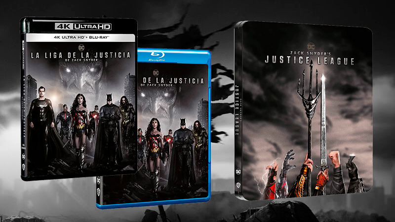 Diseños de La Liga de la Justicia de Zack Snyder en Blu-ray y UHD 4K