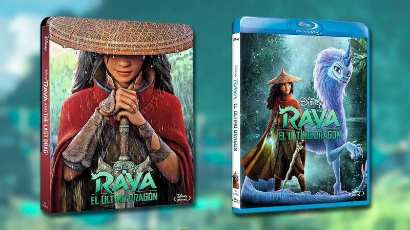 Diseños del Steelbook de Raya y el Último Dragón y del Blu-ray