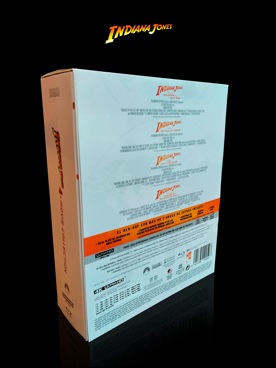 Primeras imágenes del Digipak de Indiana Jones en UHD 4K y Blu-ray 3
