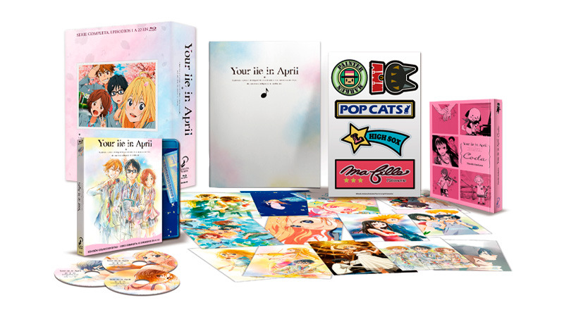 Edición coleccionista limitada y numerada de Your Lie in April en Blu-ray
