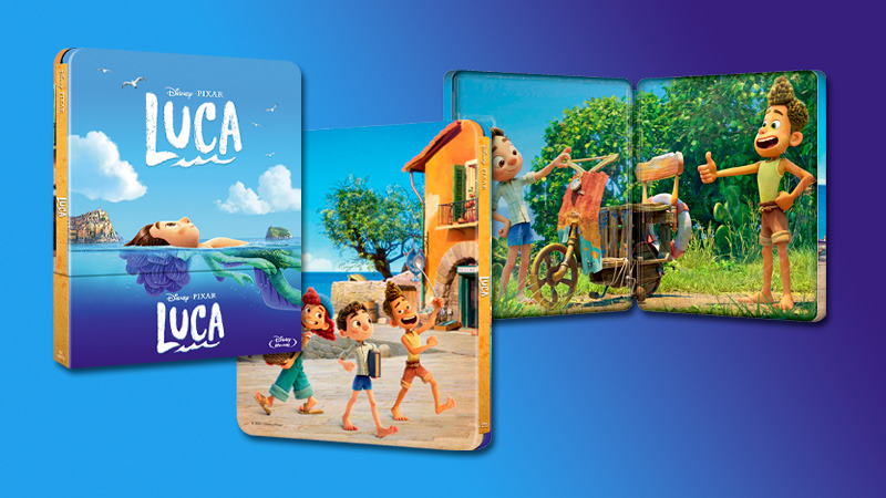 Diseño completo del Steelbook de Luca en Blu-ray