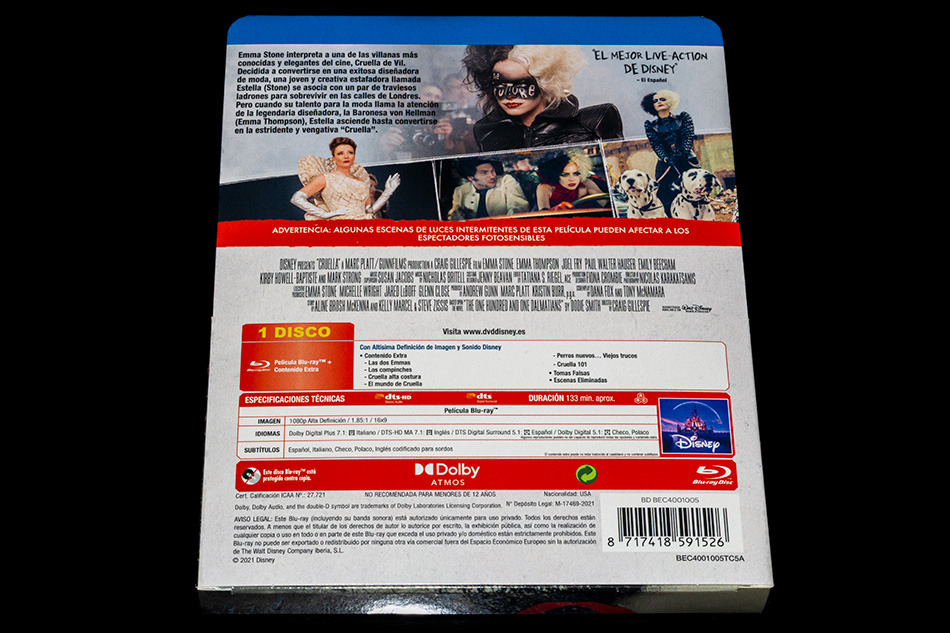Fotografías del Steelbook de Cruella en Blu-ray 6