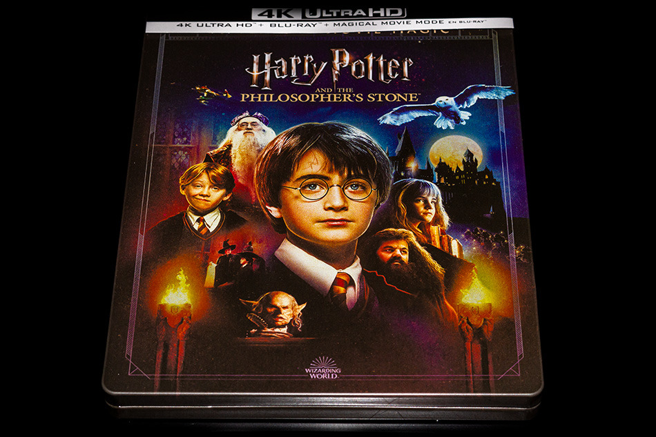 Fotografías del Steelbook con Magical Movie Mode de Harry Potter y la Piedra Filosofal en UHD 4K y Blu-ray 5
