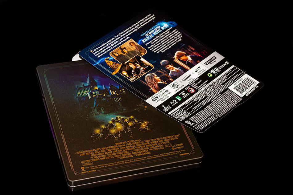 Fotografías del Steelbook con Magical Movie Mode de Harry Potter y la Piedra Filosofal en UHD 4K y Blu-ray 10