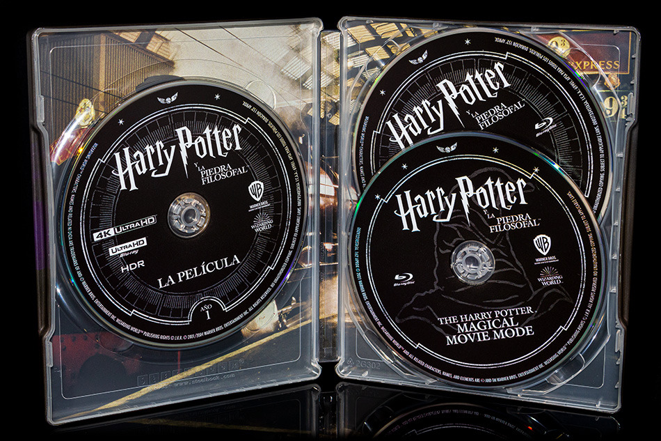 Fotografías del Steelbook con Magical Movie Mode de Harry Potter y la Piedra Filosofal en UHD 4K y Blu-ray 13