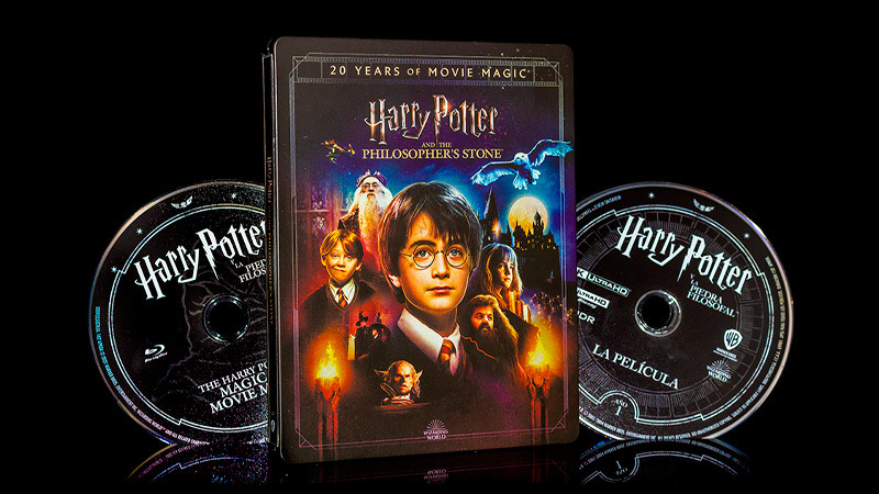 Fotografías del Steelbook con Magical Movie Mode de Harry Potter y la Piedra Filosofal en UHD 4K y Blu-ray