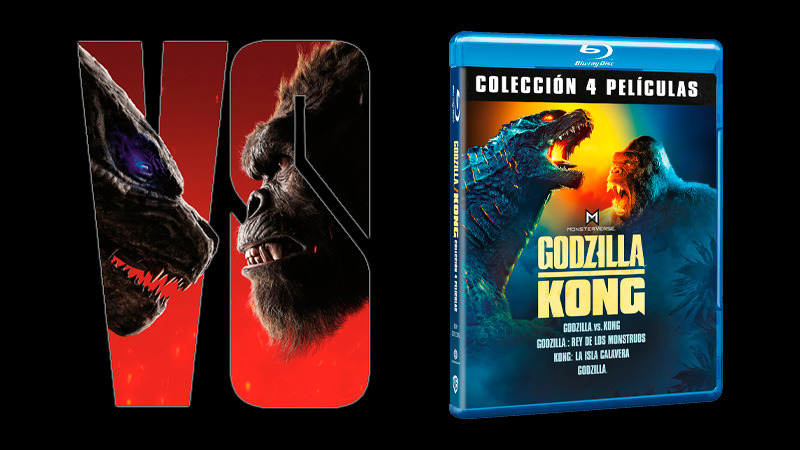 Pack con 4 películas en Blu-ray del Monsterverse de Godzilla y Kong