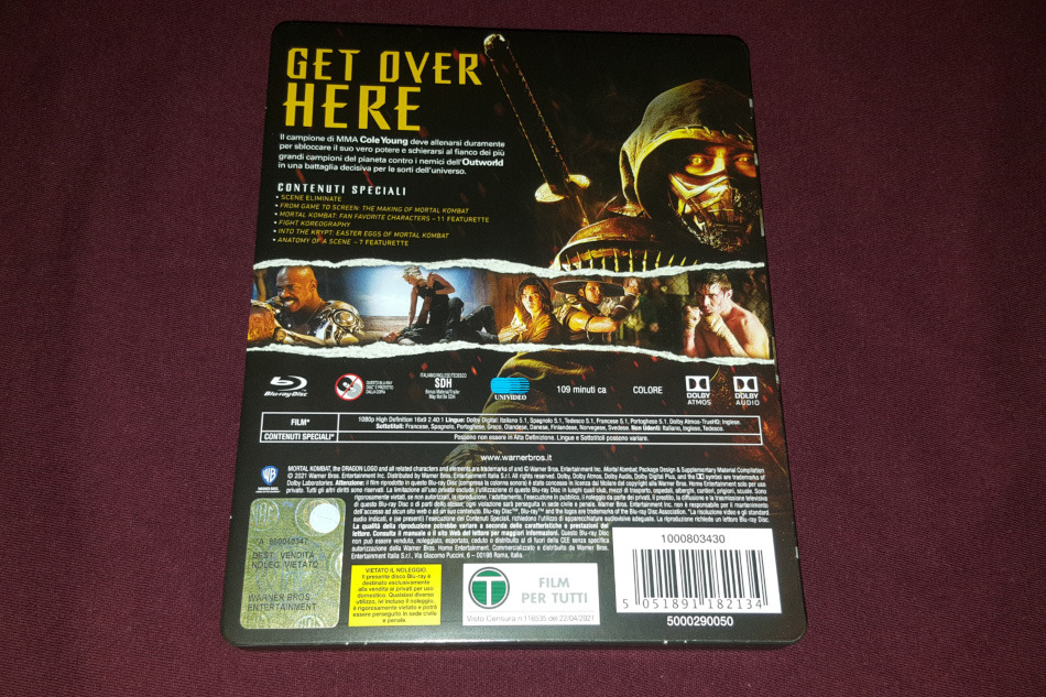 Fotografías del Steelbook de Mortal Kombat en Blu-ray (Italia) 3