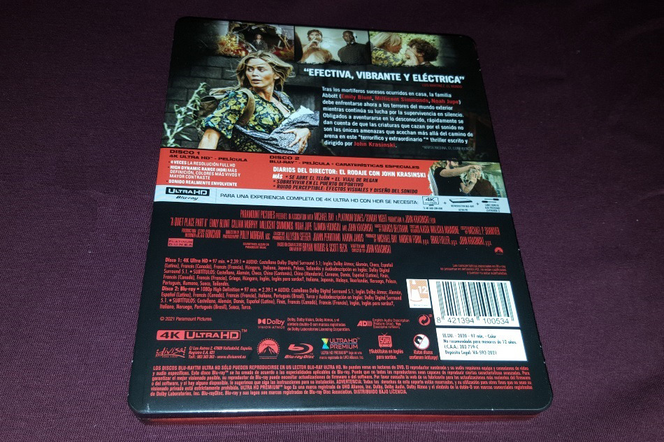 Fotografías del Steelbook de Un Lugar Tranquilo 2 en UHD 4K 5