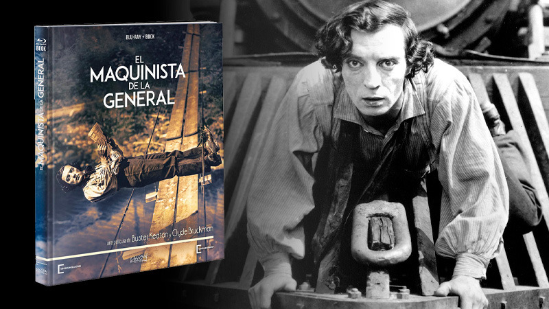 Edición libro de El Maquinista de la General de Buster Keaton en Blu-ray