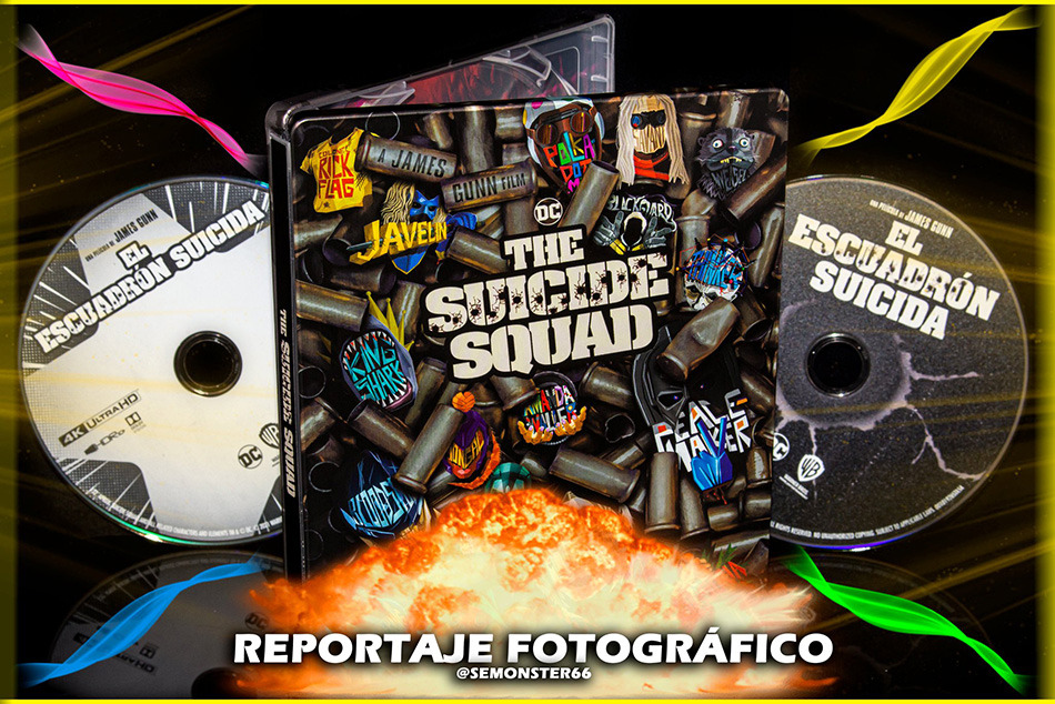 Fotografías del Steelbook de El Escuadrón Suicida en UHD 4K y Blu-ray 1