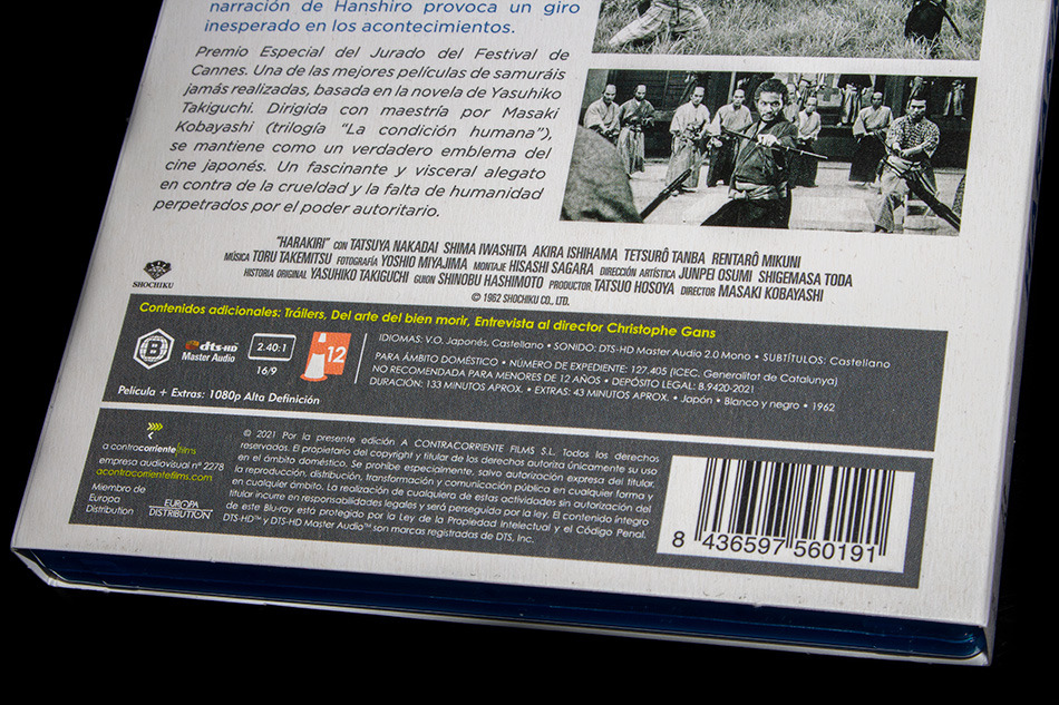 Fotografías del Blu-ray de Harakiri con funda y libreto 8