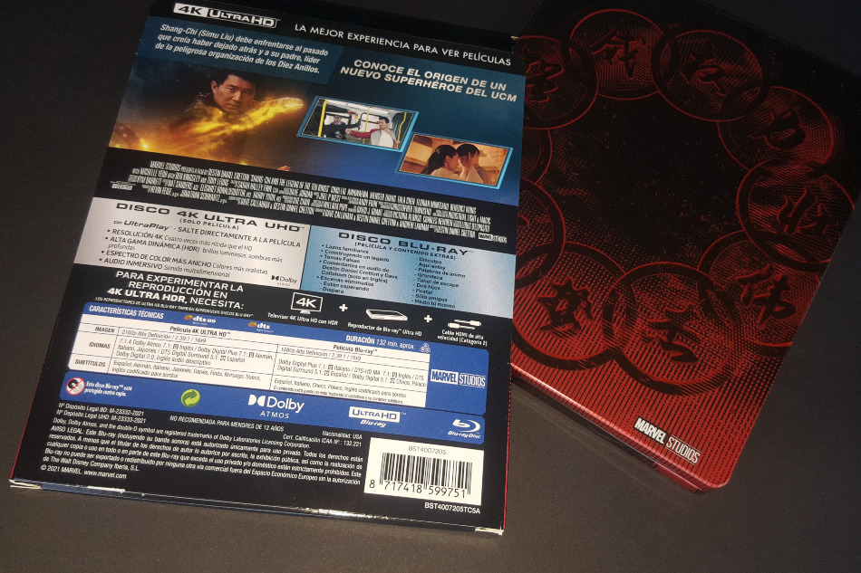 Fotografías del Steelbook de Shang-Chi y la Leyenda de los Diez Anillos en UHD 4K y Blu-ray 6