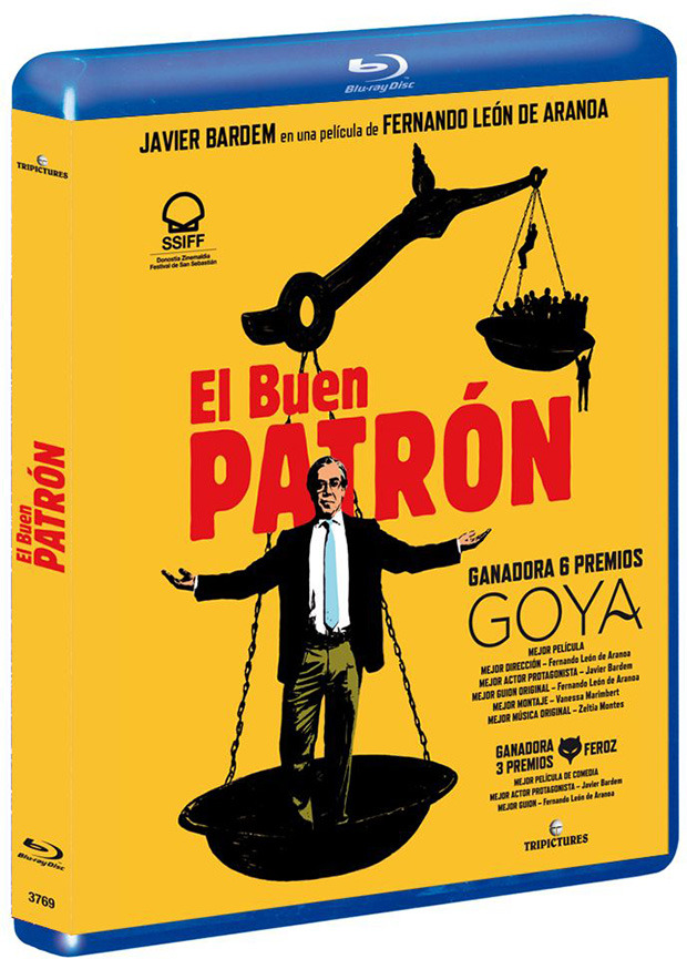 Anuncio de El Buen Patrón en Blu-ray, dirigida por Fernando León de Aranoa 