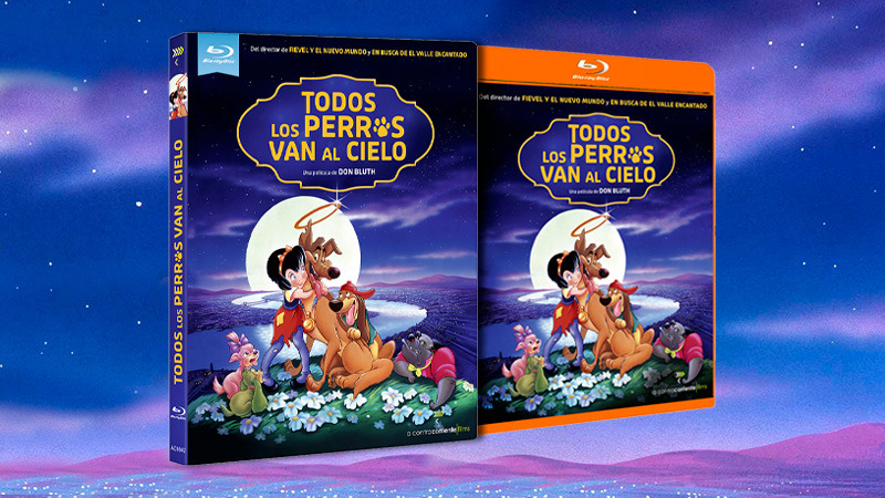 Todos los Perros van al Cielo de Don Bluth en Blu-ray con funda