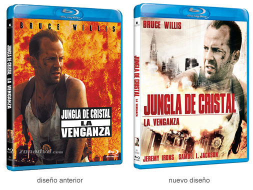 Diseño de la carátula de Jungla de Cristal 3: La Venganza en Blu-ray