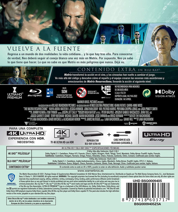 Matrix Resurrections Ultra HD Blu-ray 4