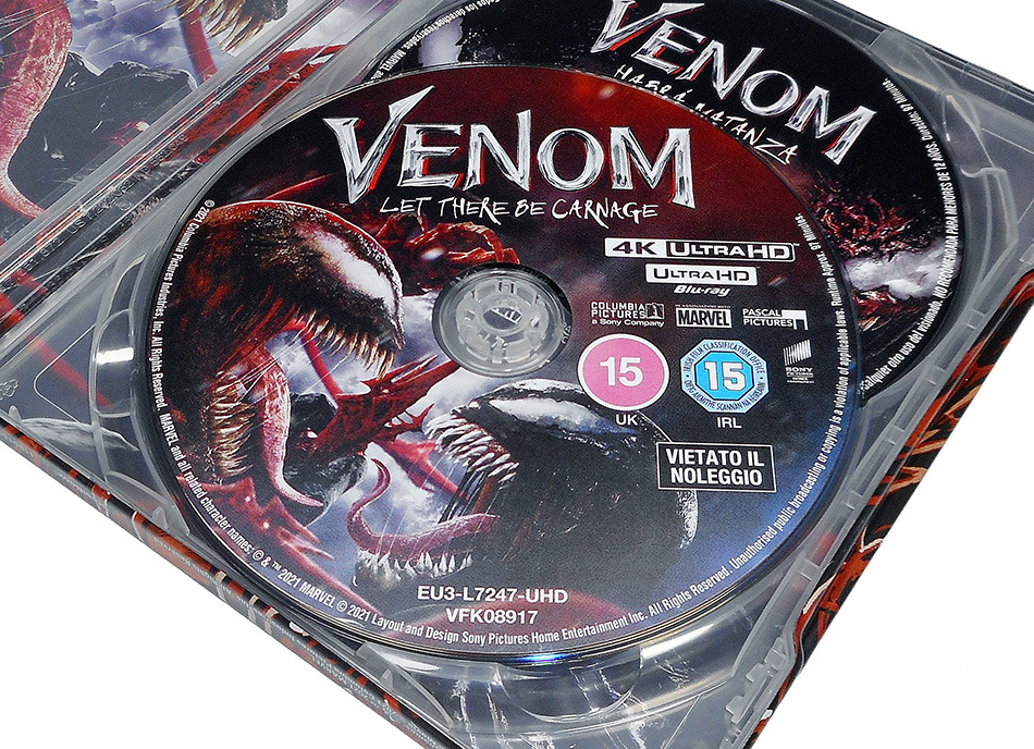 Fotografías del Steelbook de Venom: Habrá Matanza en UHD 4K y Blu-ray 12