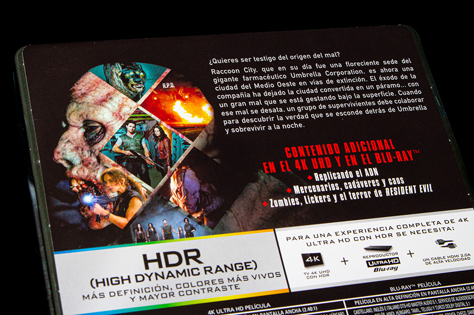 Fotografías del Steelbook de Resident Evil: Bienvenidos a Raccoon City en UHD 4K y Blu-ray 5