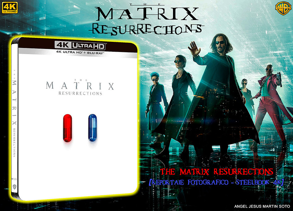 Fotografías del Steelbook de Matrix Resurrections en UHD 4K y Blu-ray 1