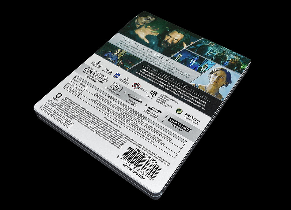 Fotografías del Steelbook de Matrix Resurrections en UHD 4K y Blu-ray 5