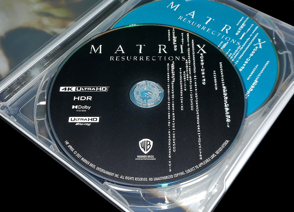 Fotografías del Steelbook de Matrix Resurrections en UHD 4K y Blu-ray 12