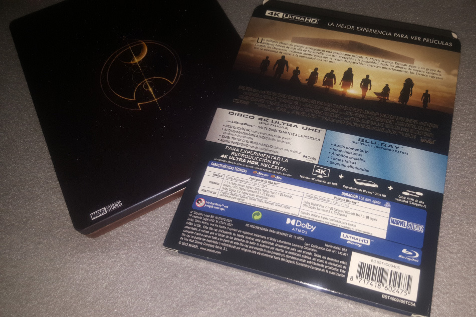 Fotografías del Steelbook de Eternals en UHD 4K y Blu-ray 6