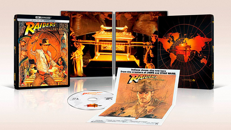 Diseño confirmado y precio del Steelbook de Indiana Jones en Busca del Arca Perdida en UHD 4K