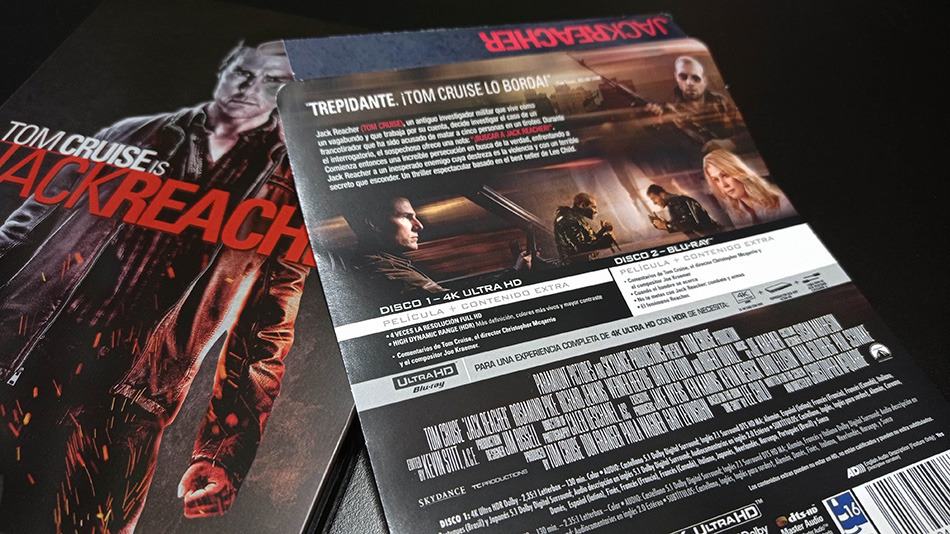 Fotografías del Steelbook de Jack Reacher en UHD 4K y Blu-ray 10