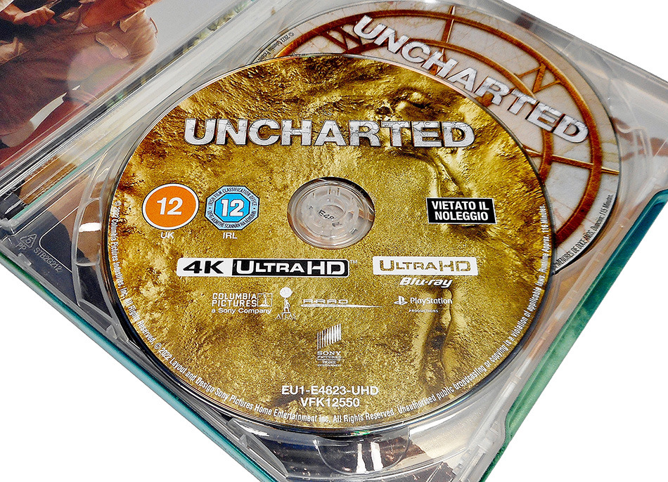 Fotografías del Steelbook de Uncharted en UHD 4K y Blu-ray 12