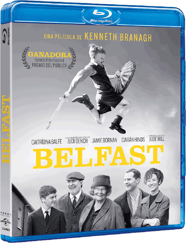 Diseño de la carátula de Belfast en Blu-ray 1
