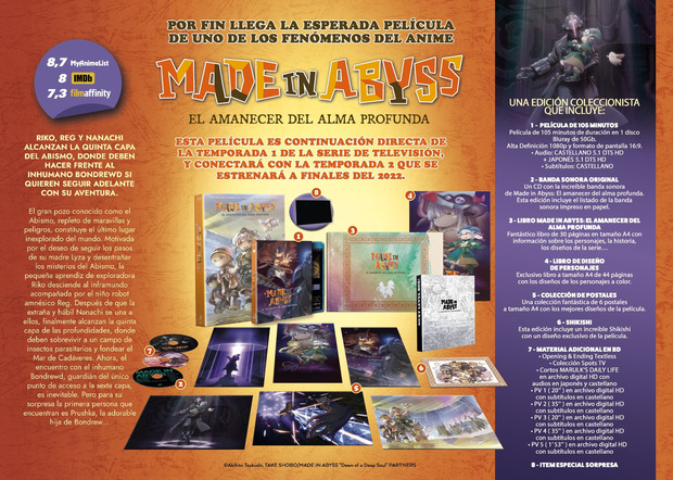 Dos ediciones para Made in Abyss: El Amanecer del Alma Profunda en Blu-ray