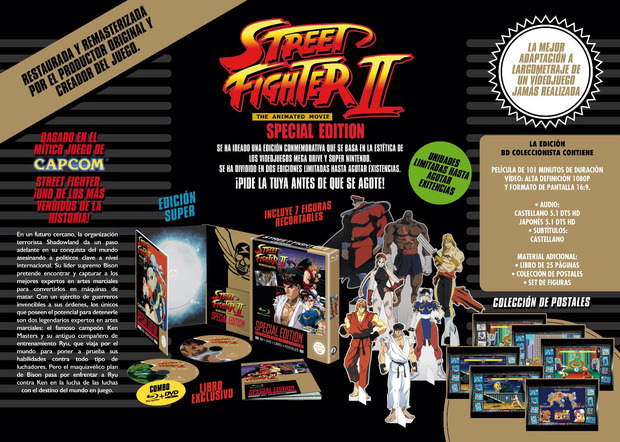 Ediciones retro inspiradas en los videojuegos de Street Fighter II en Blu-ray